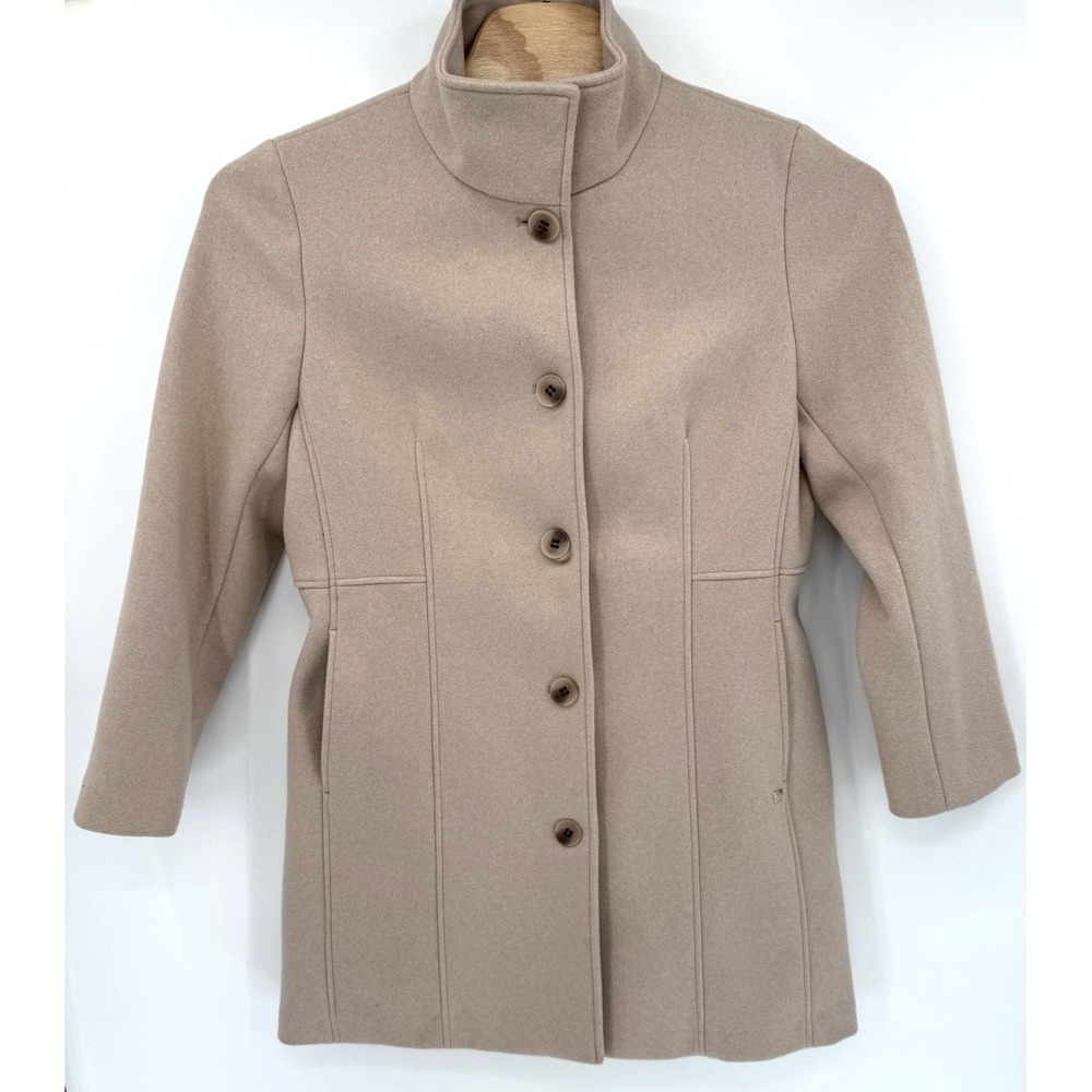 Calvin Klein Women's Long Button Up Classic Winter Overcoat Brown XL